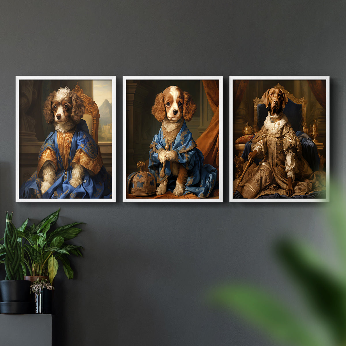 Royal Animals Series LIX - Restickable Framed Art Set