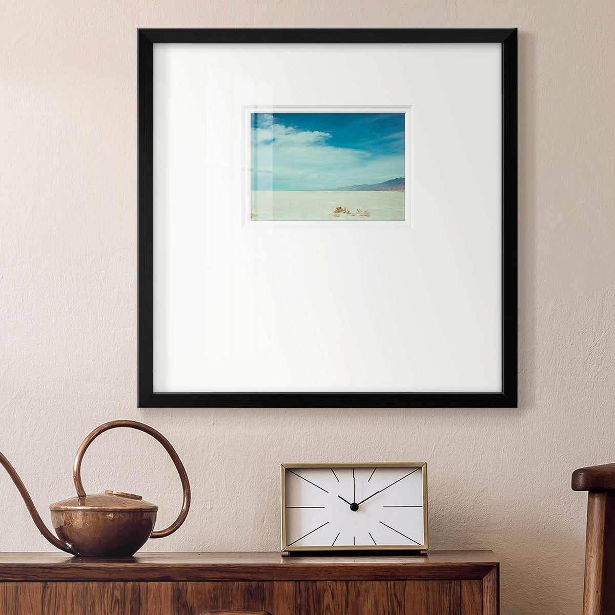 Salt Flat Walk I Premium Framed Print Double Matboard