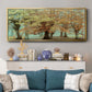 Teal Tree - Floater Framed Canvas Print