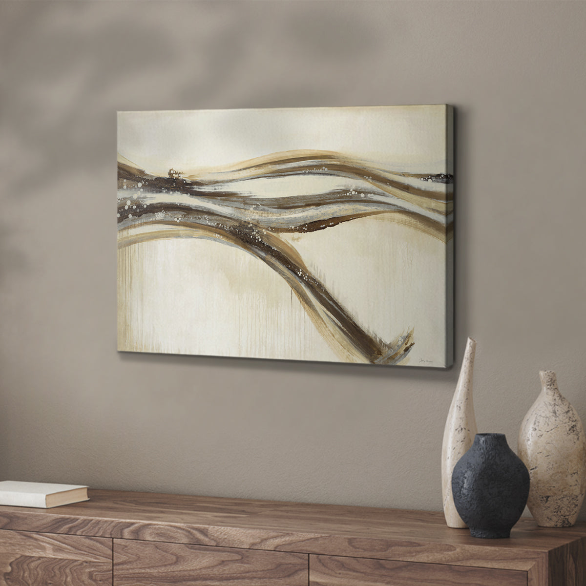 Catching a Metallic Wave - Canvas Art Print