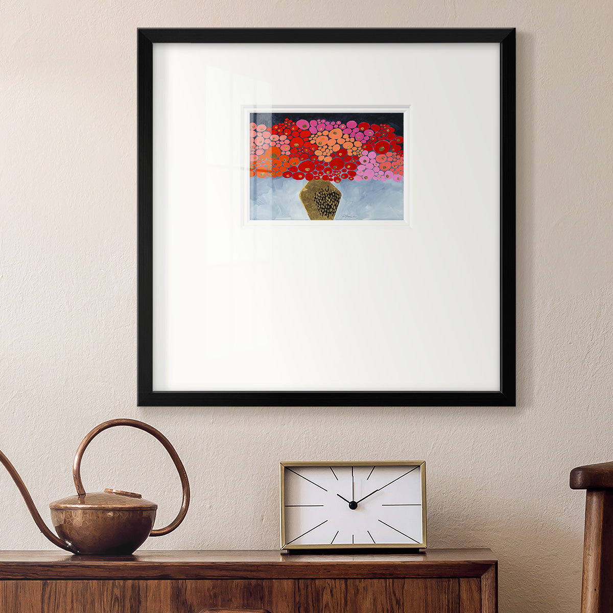 Red Poppies II Premium Framed Print Double Matboard