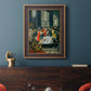 Classical historical painting of Alexander the Great by Donato Creti in an ornate bronzed mahogany wood frame displayed in a dark-toned interior setting.