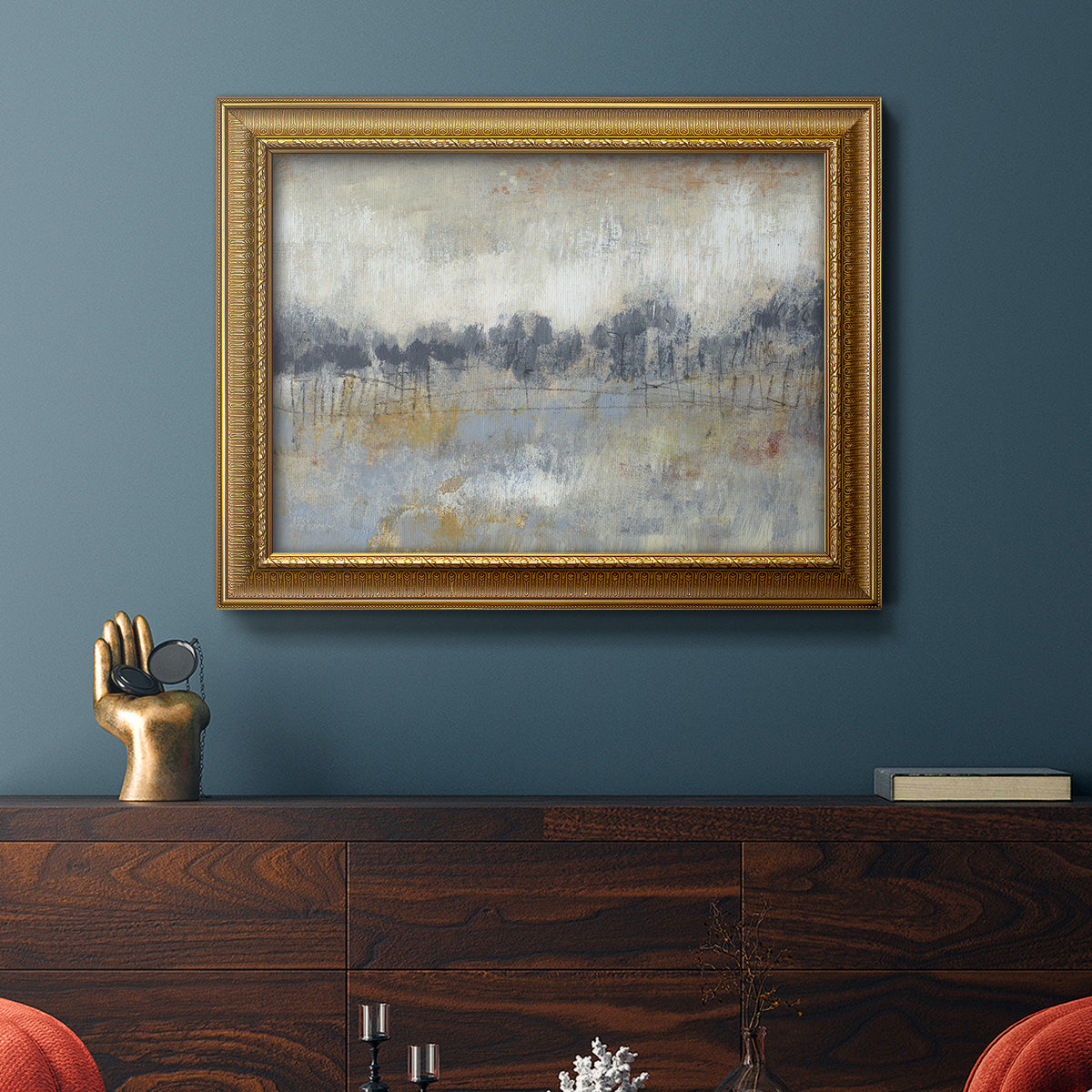 Cool Grey Horizon II Premium Framed Canvas- Ready to Hang