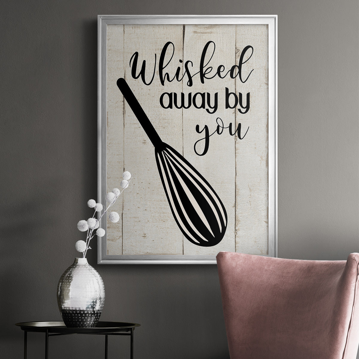 Whisked Away - Modern Framed Canvas Print