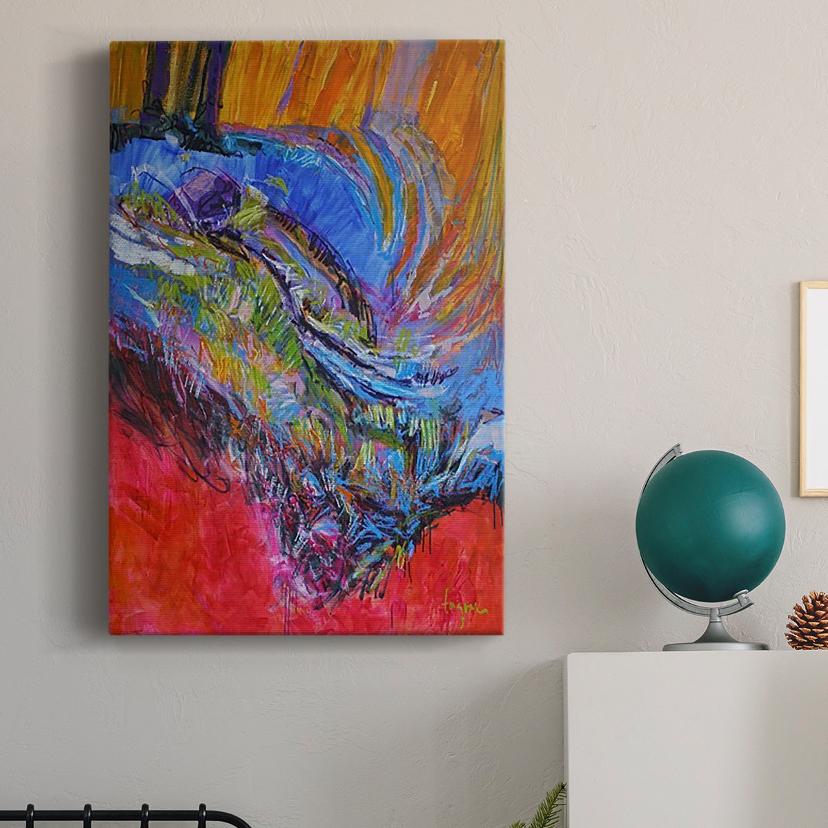 Vibrant Flow II Premium Gallery Wrapped Canvas - Ready to Hang