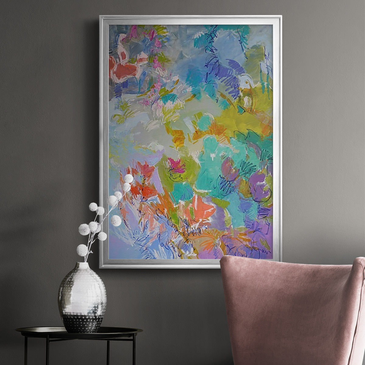 Let Me Bloom I Am - Modern Framed Canvas Print