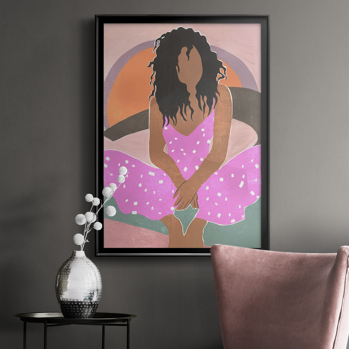 Curly Lady IV - Modern Framed Canvas Print