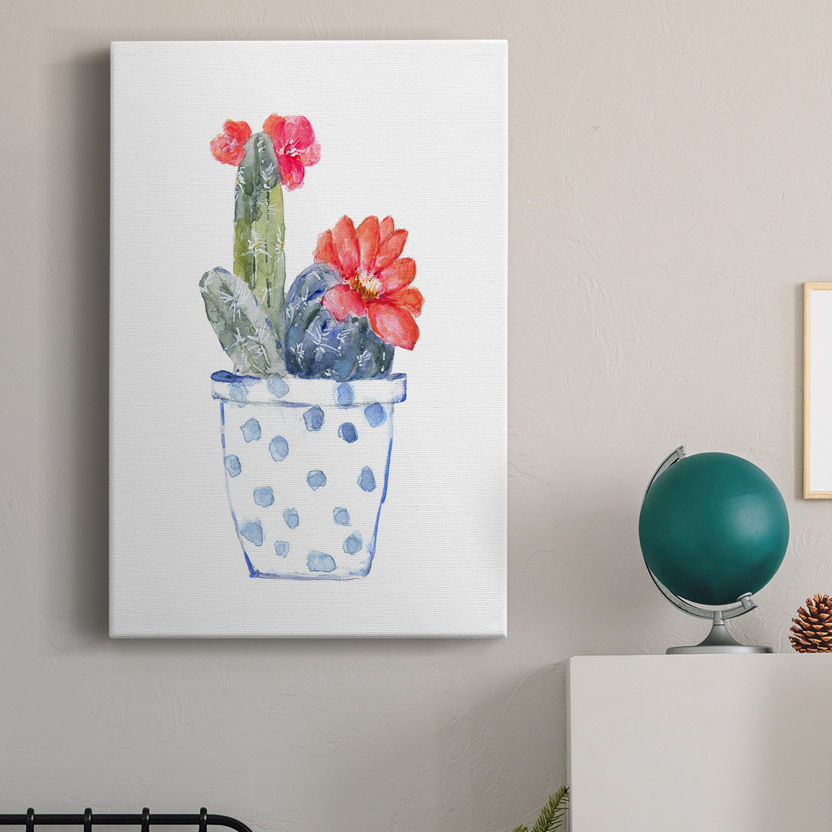 Cactus and Succulent Blooms II - Canvas Art Print