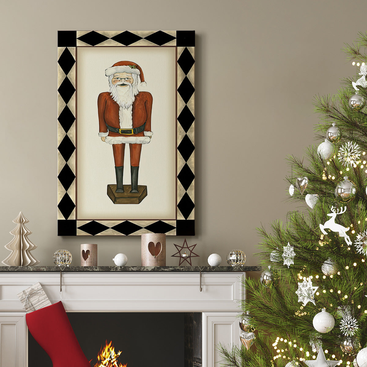 Jolly Santa - Gallery Wrapped Canvas