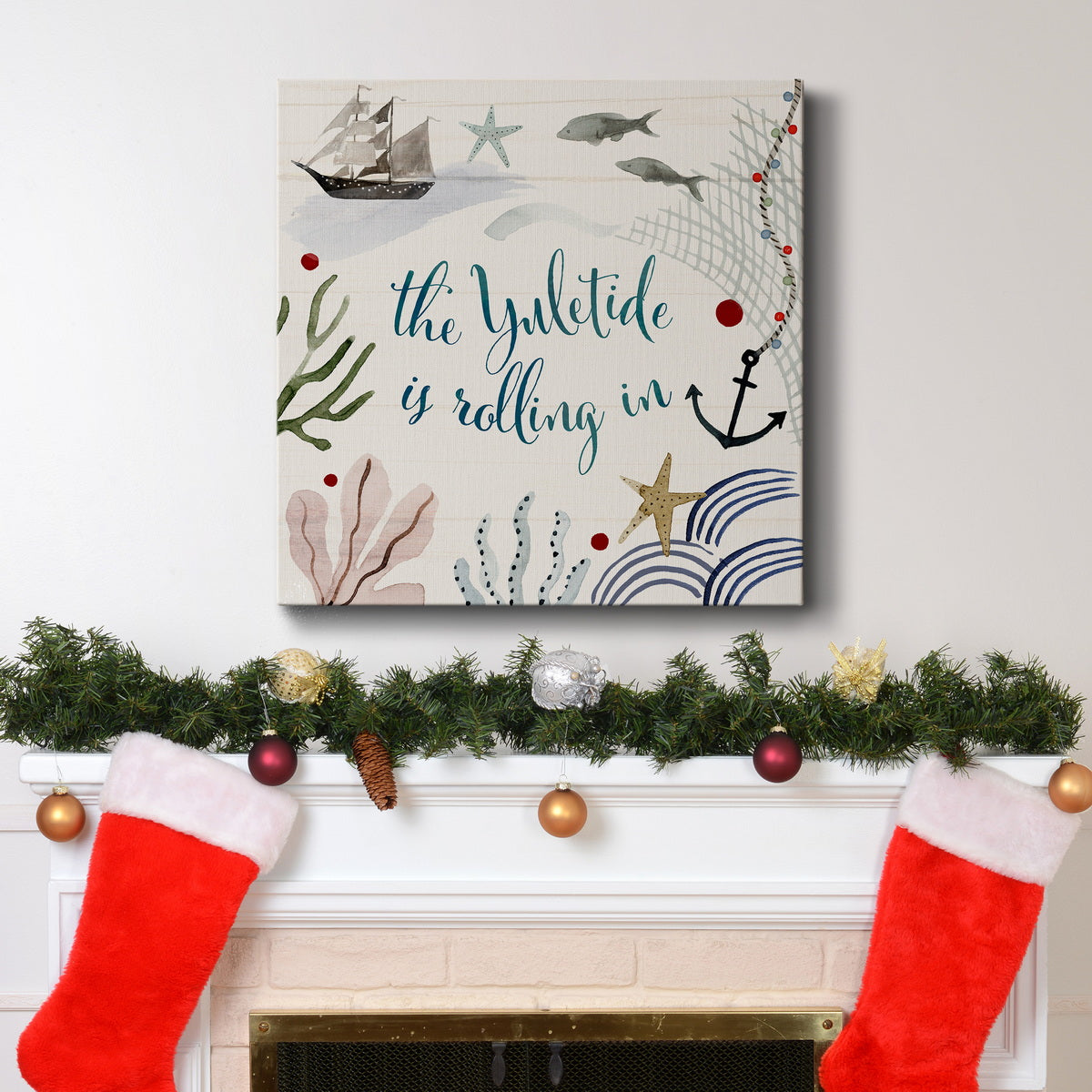 Sun-kissed Christmas V-Premium Gallery Wrapped Canvas - Ready to Hang