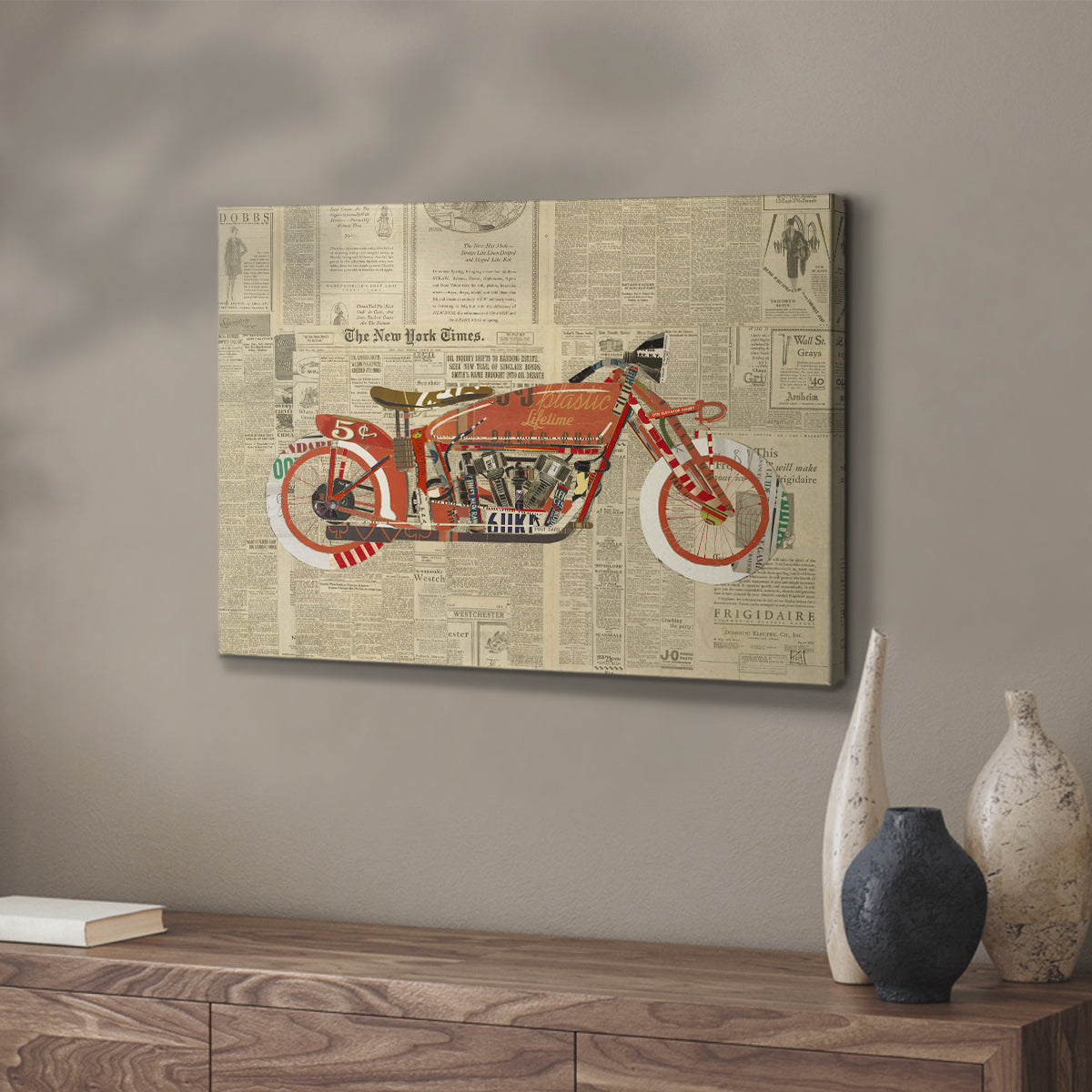 Vintage Red - Canvas Art Print