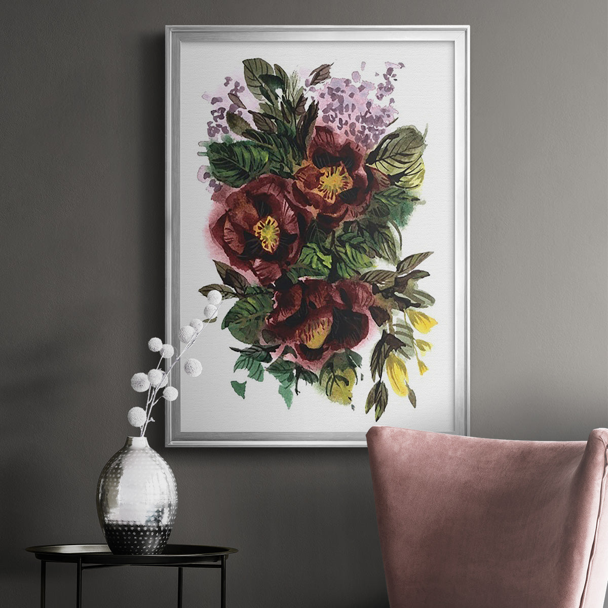 Garden Bouquets II - Modern Framed Canvas Print