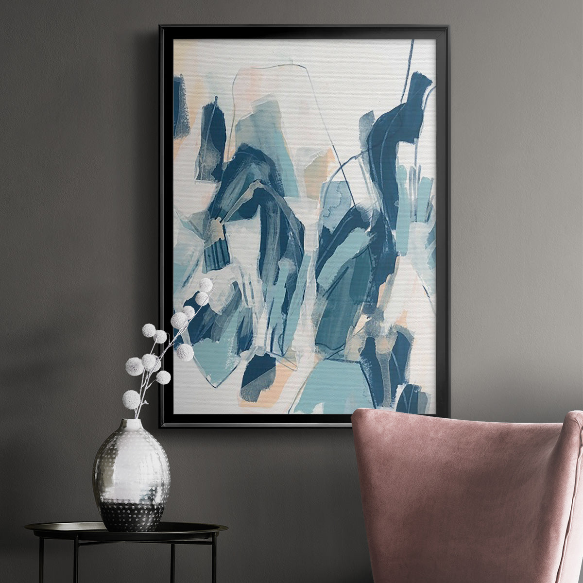 Interlocking Melody II - Modern Framed Canvas Print