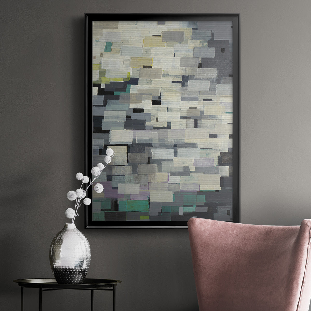 Puzzle Pieces V2 - Modern Framed Canvas Print