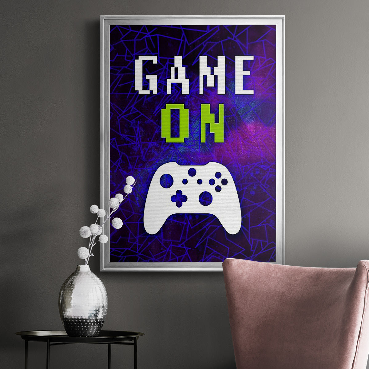It's Game On II - Modern Framed Canvas Print