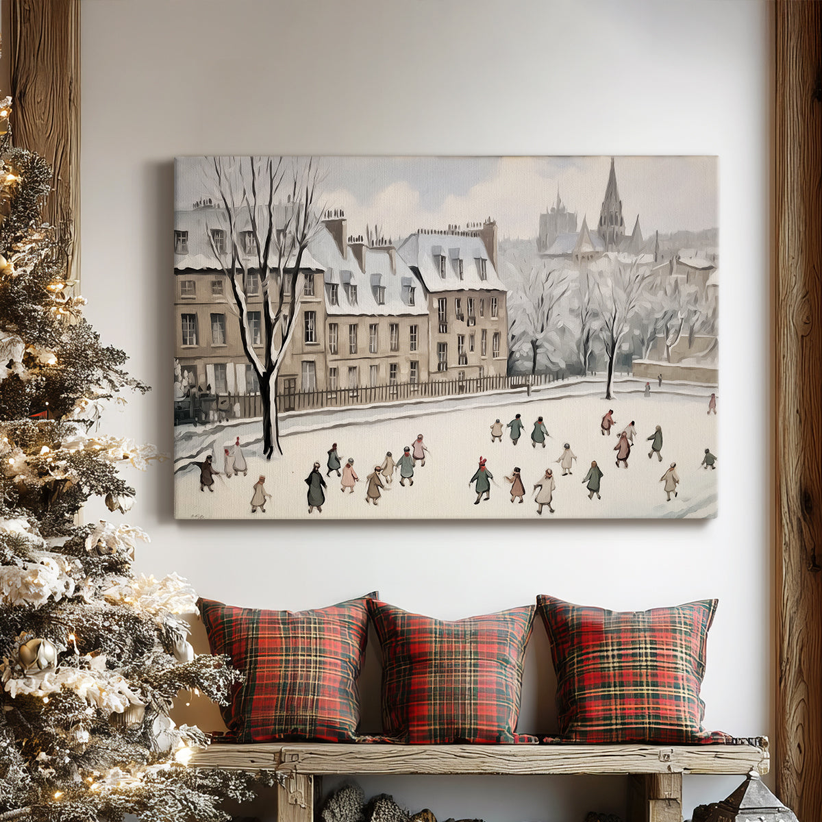 Pearled Holm and Ivy - Canvas Art Print