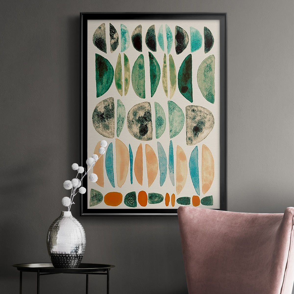 Semi Stack I - Modern Framed Canvas Print