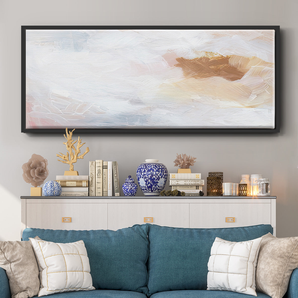 Dusk Clouds II - Floater Framed Canvas Print