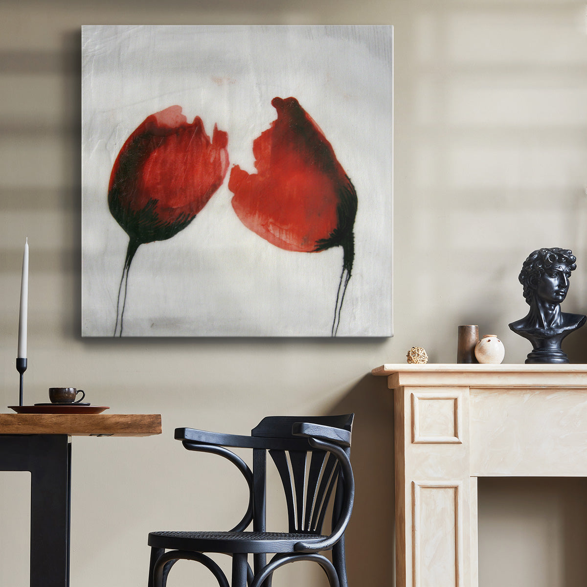 Red Drops II - Canvas Art Print