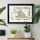 Bordered Map of England & Wales Premium Framed Print - Ready to Hang