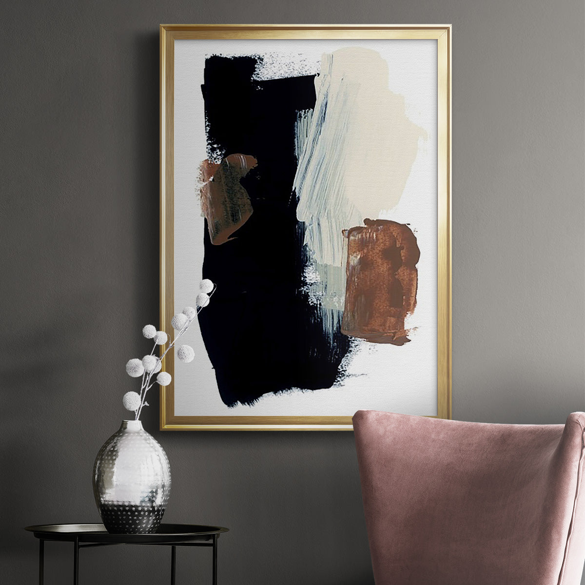 Goldenrod Patch I - Modern Framed Canvas Print