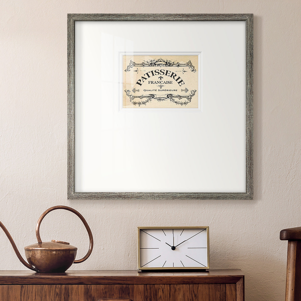 Antique French Label I Premium Framed Print Double Matboard