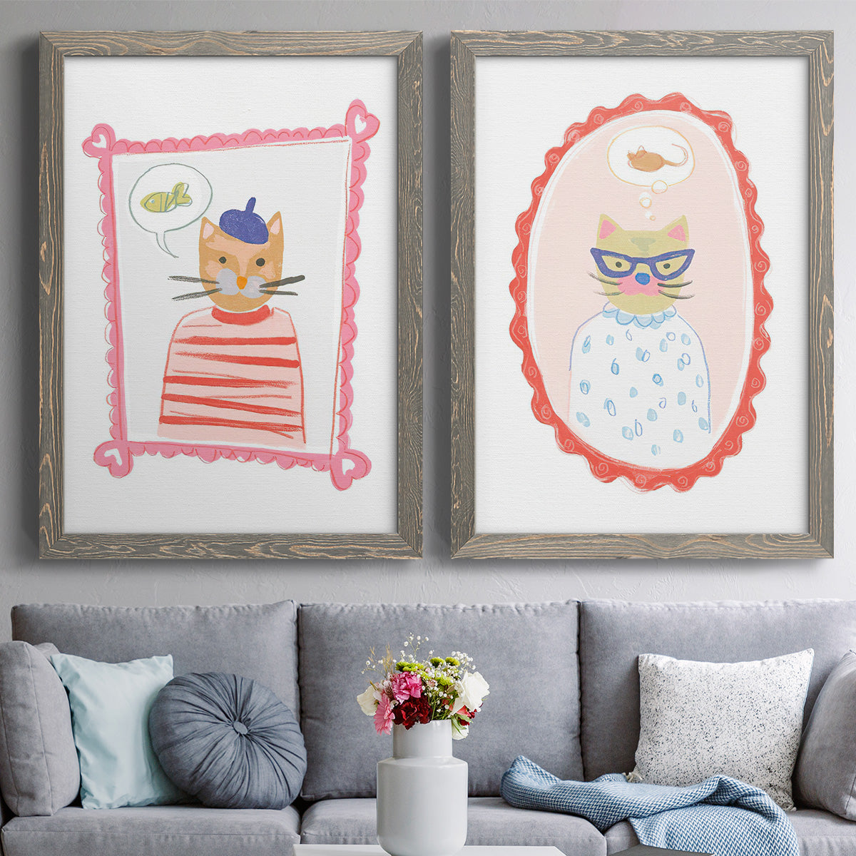 Cameo Characters I - Premium Framed Canvas 2 Piece Set - Ready to Hang