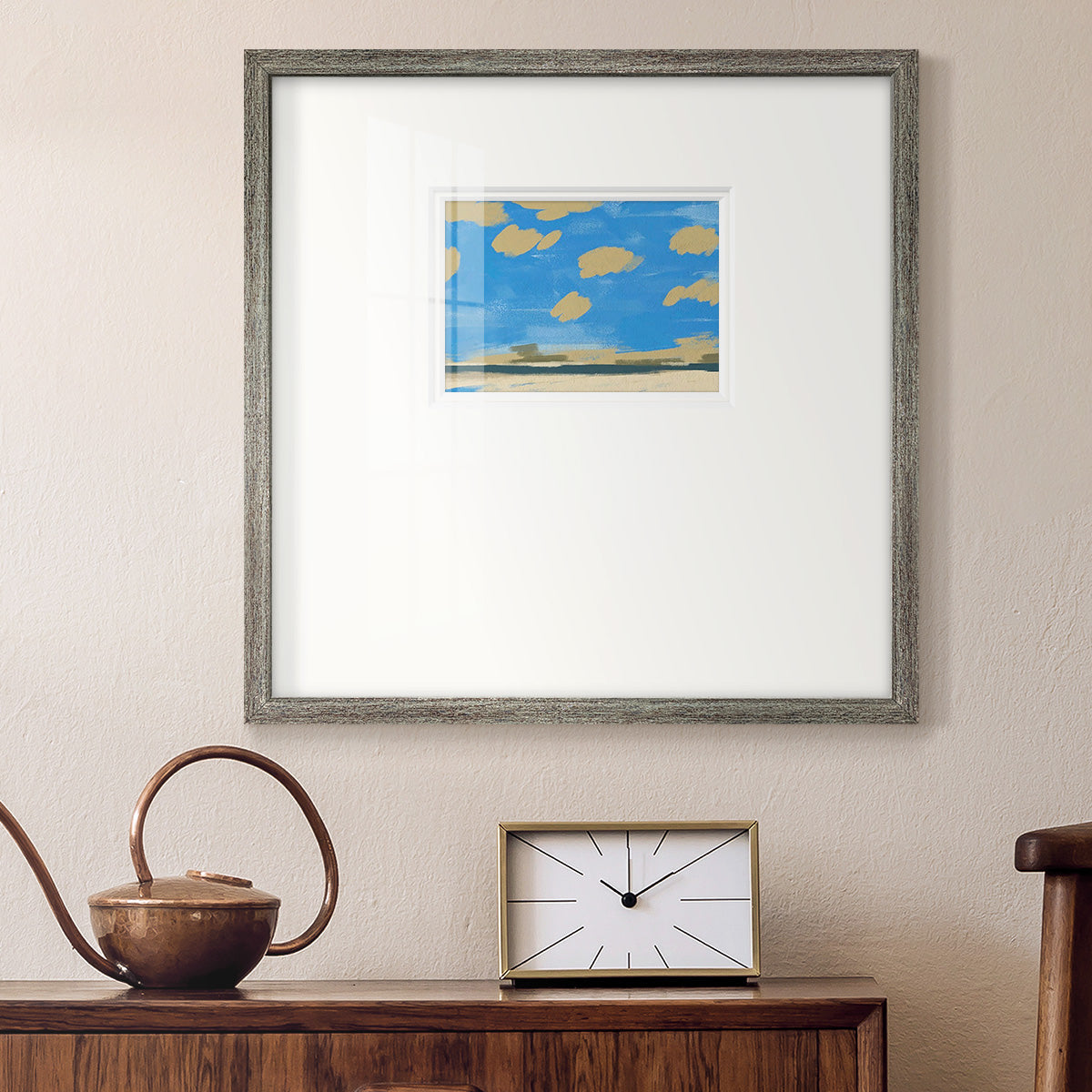 Textured Beachscape II Premium Framed Print Double Matboard