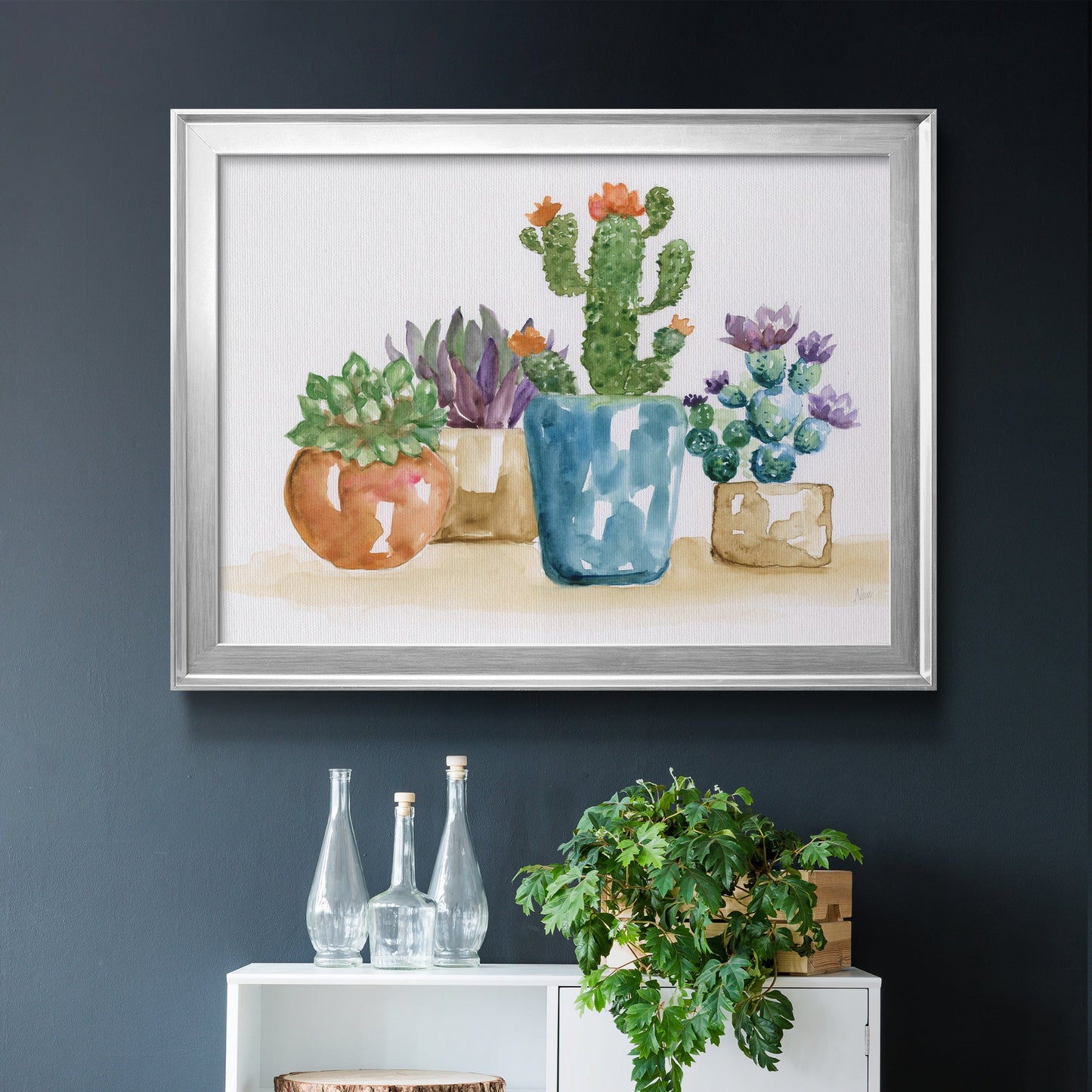 Summer Succulents II Premium Classic Framed Canvas - Ready to Hang