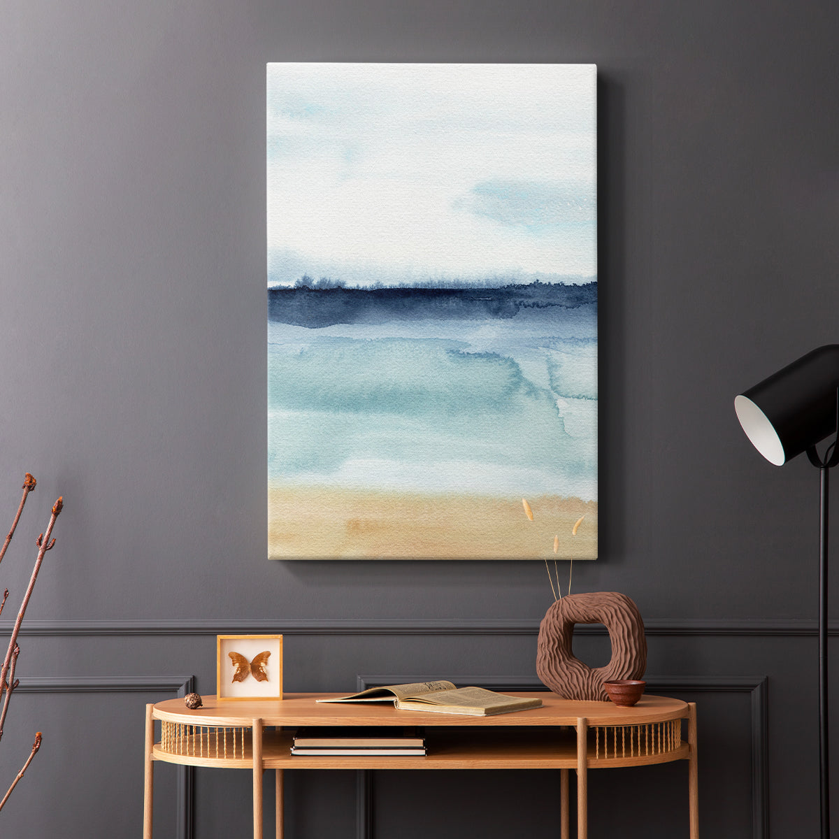 Watercolor Ocean Horizon I - Canvas Art Print