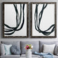 Onyx Ribbon I - Premium Framed Canvas 2 Piece Set - Ready to Hang