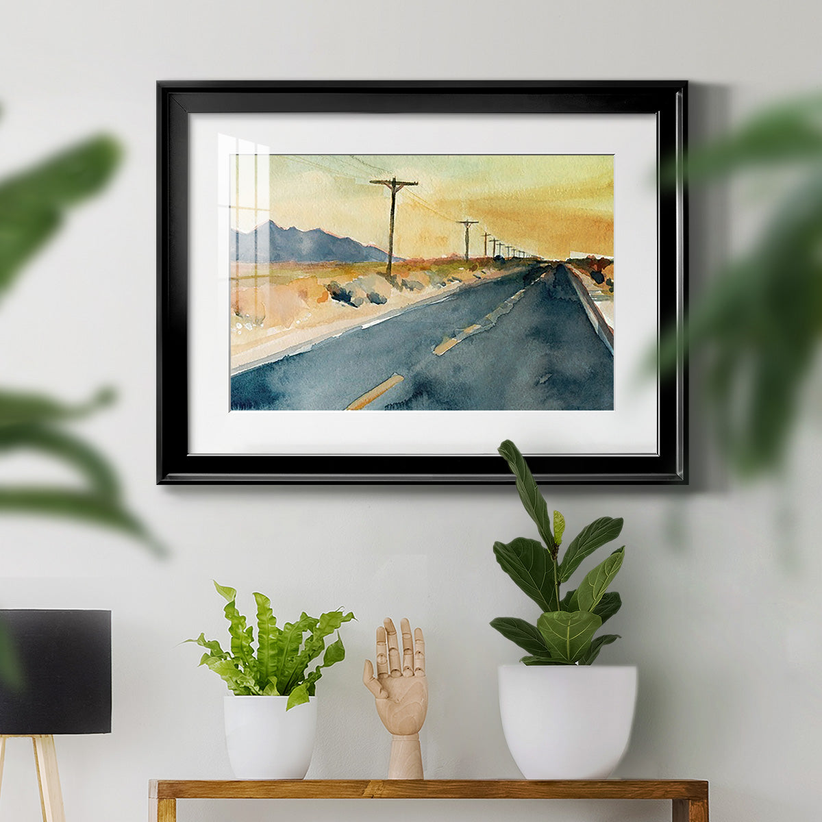 Deserted Highway II Premium Framed Print - Ready to Hang