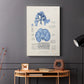 Blue Marine Algae IV - Canvas Art Print