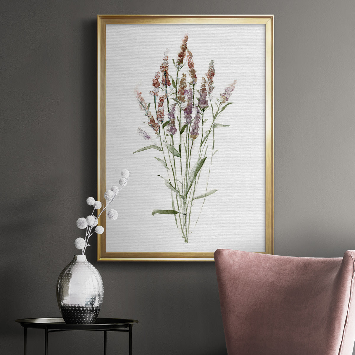 Dainty Botanical III - Modern Framed Canvas Print