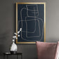 Shapes and Night Sky II - Modern Framed Canvas Print