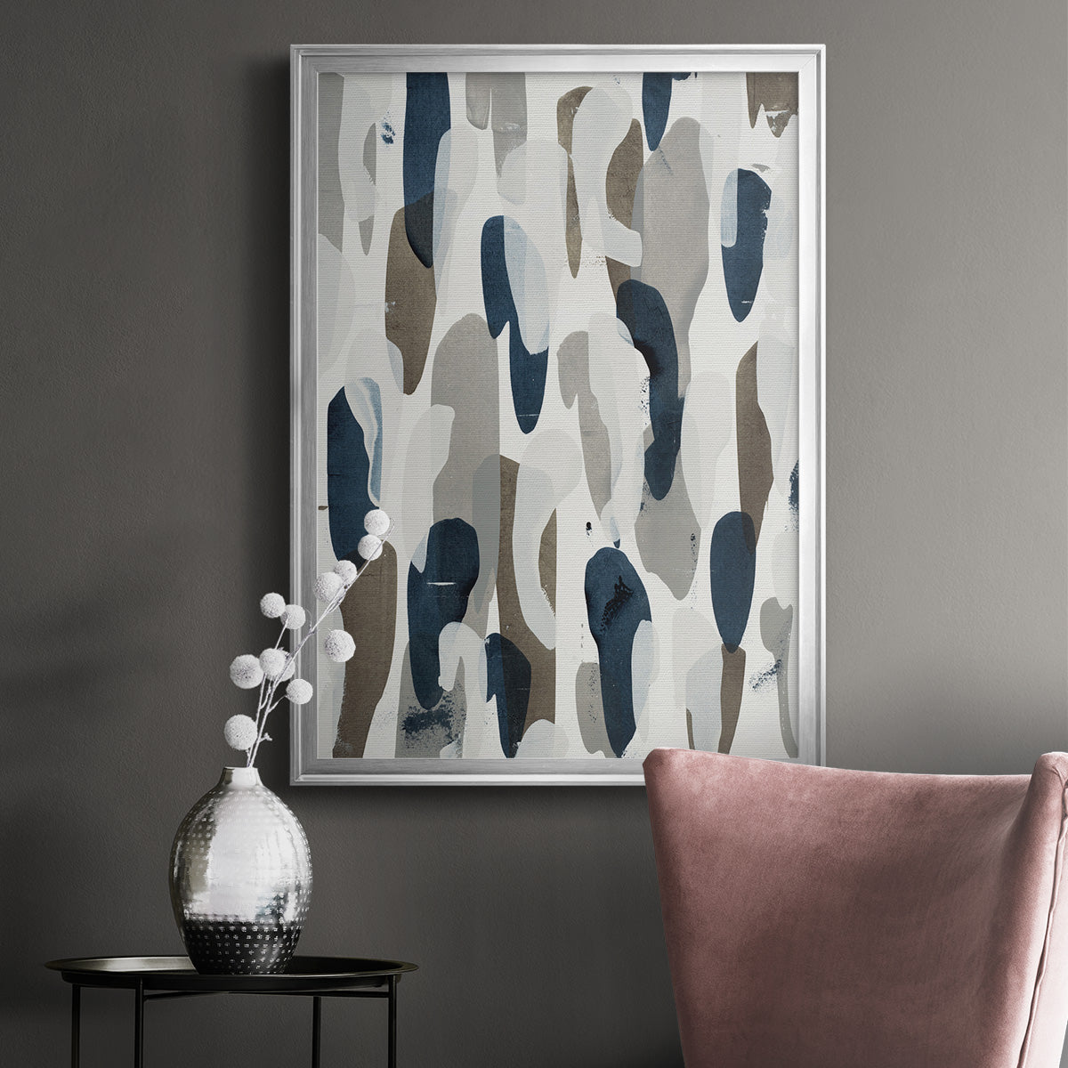 Riverâ€™s Run - Modern Framed Canvas Print