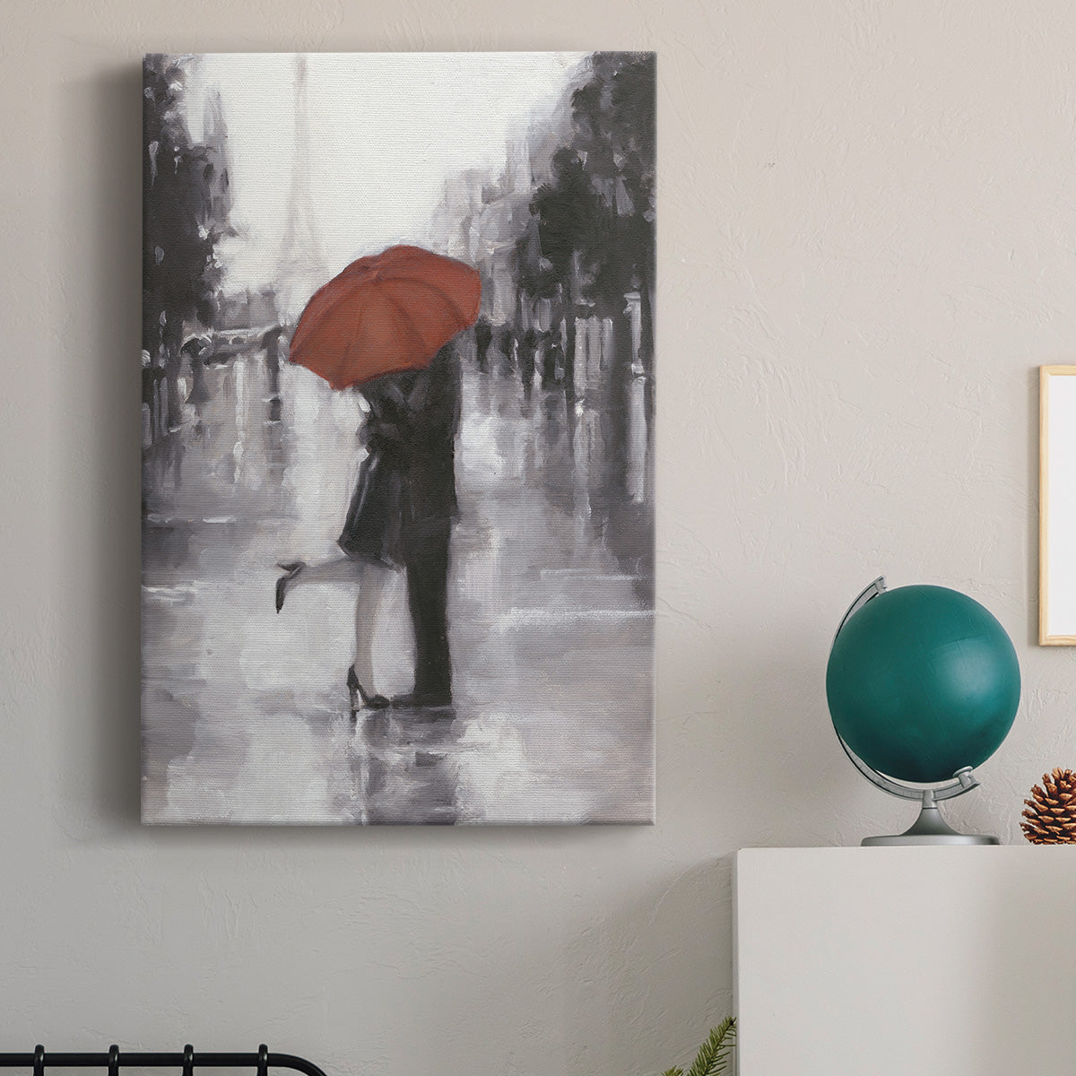 Caught in the Rain Premium Gallery Wrapped Canvas - Ready to Hang