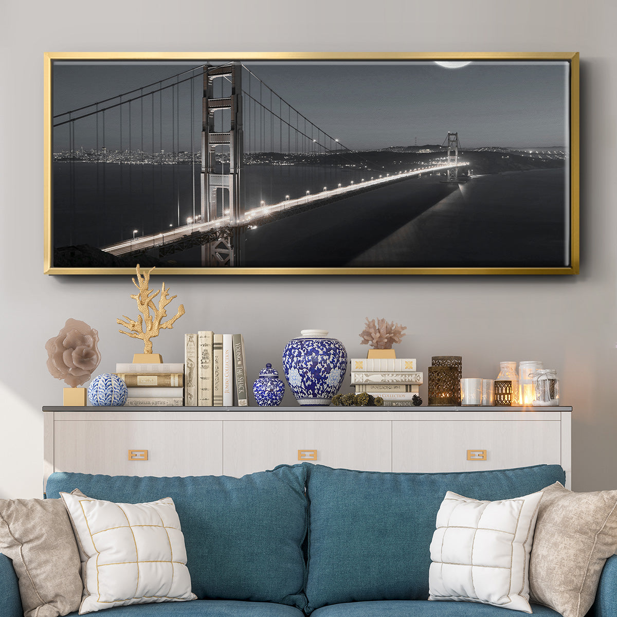 Moonrise - Floater Framed Canvas Print