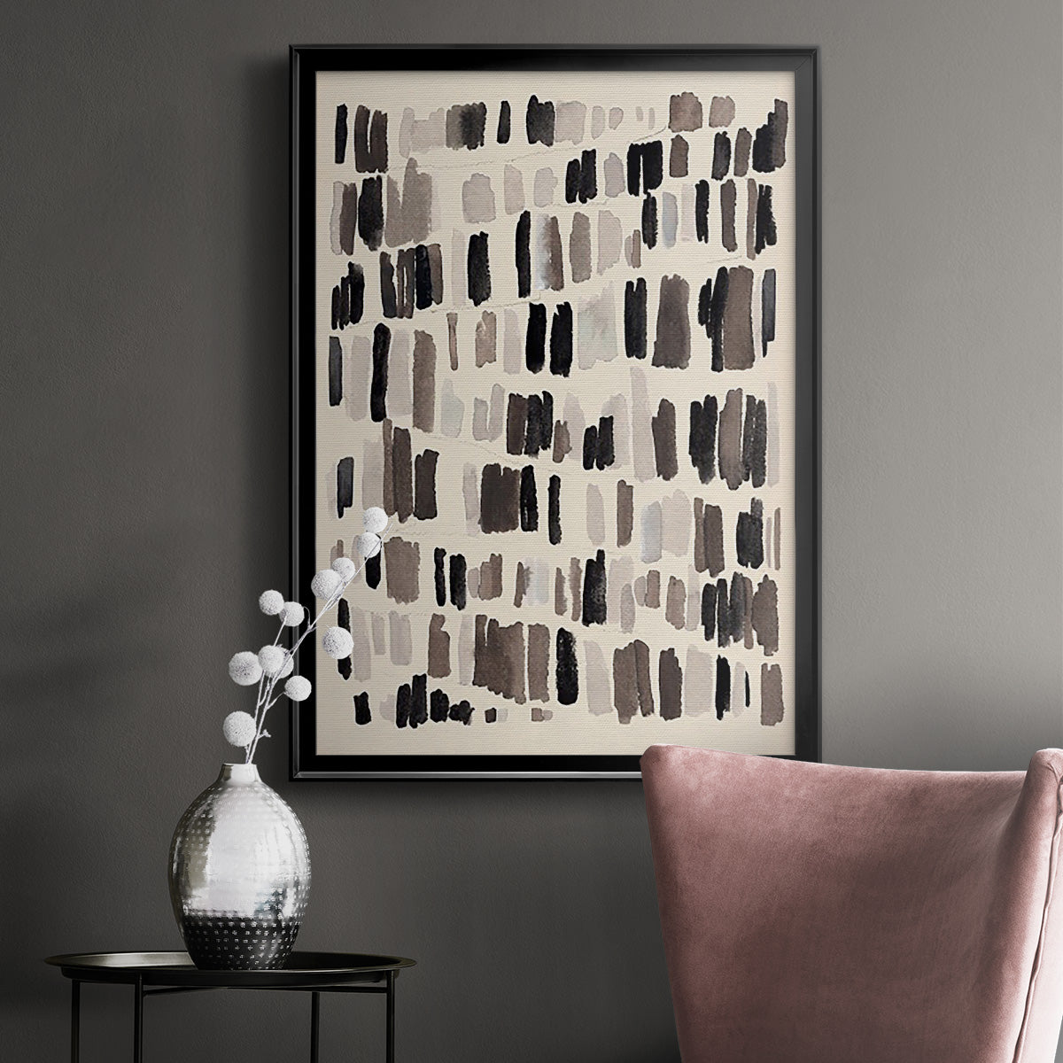 Chalk and Flint I - Modern Framed Canvas Print