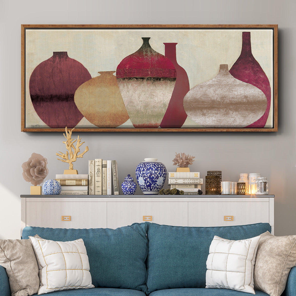Auburn Vessels - Floater Framed Canvas Print