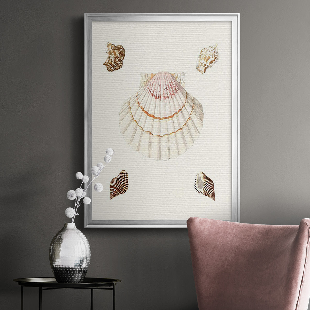 Pastel Knorr Shells IV - Modern Framed Canvas Print