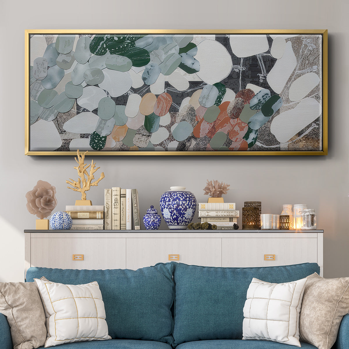 Antelope Canyon Run II - Floater Framed Canvas Print