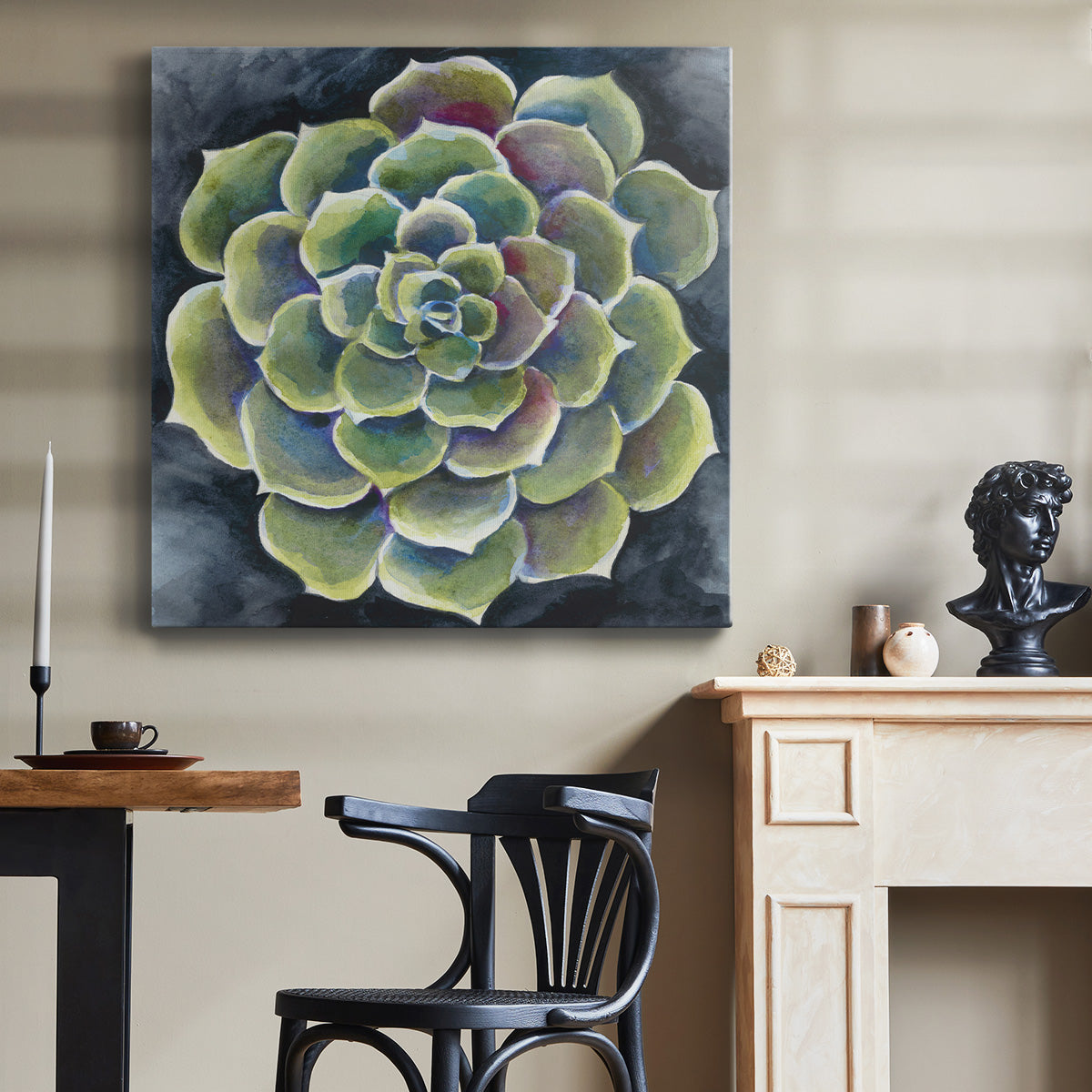 Succulent Rosette II - Canvas Art Print