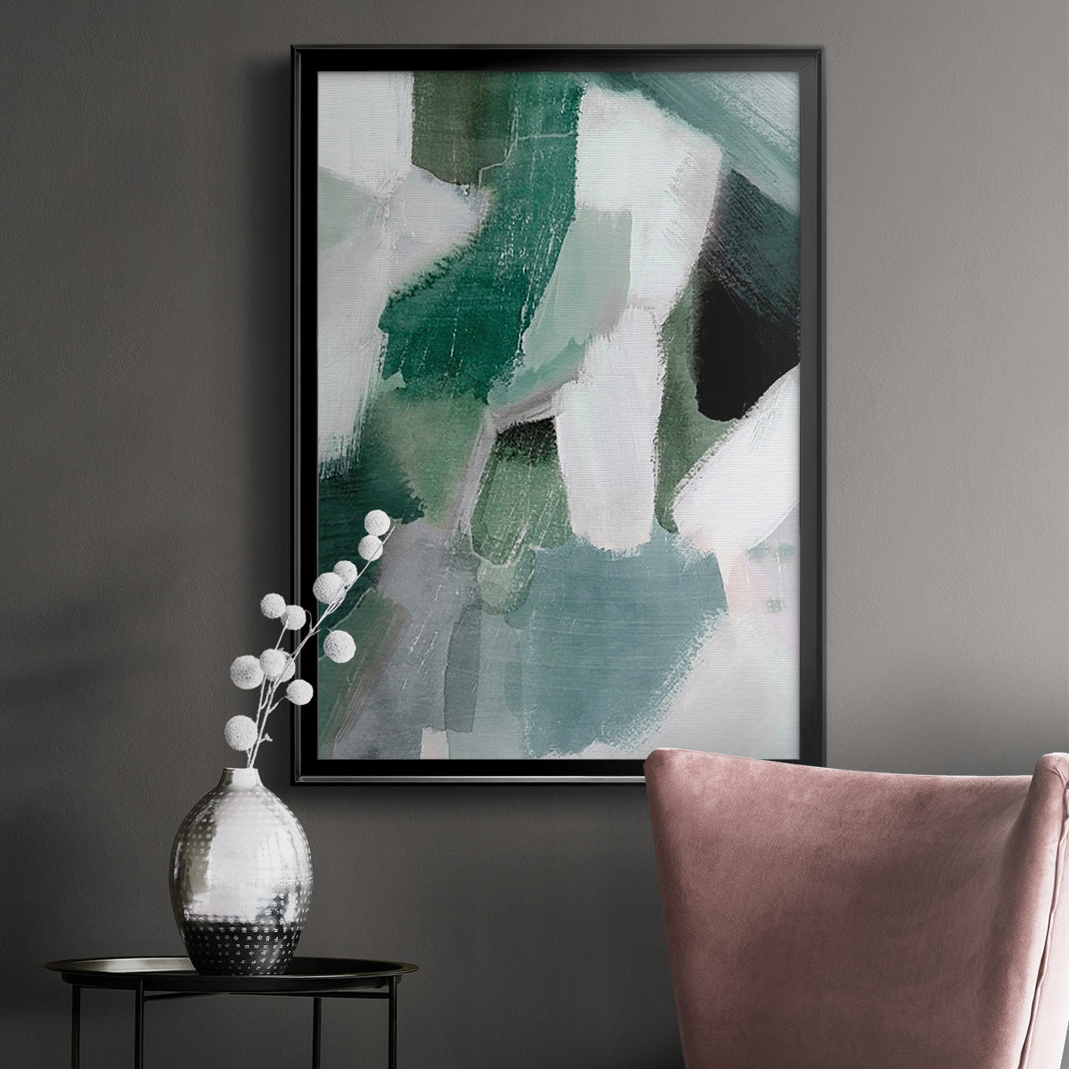 Turquoise Waters II - Modern Framed Canvas Print