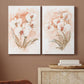 White and Coral Orchid I Premium Gallery Wrapped Canvas - Ready to Hang - Set of 2 - 8 x 12 Each