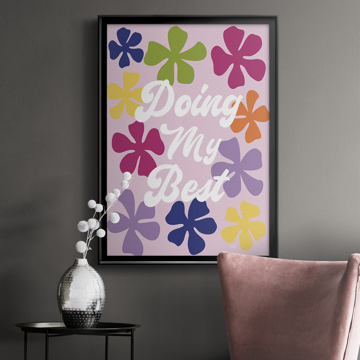 Doing My Best - Modern Framed Canvas Print