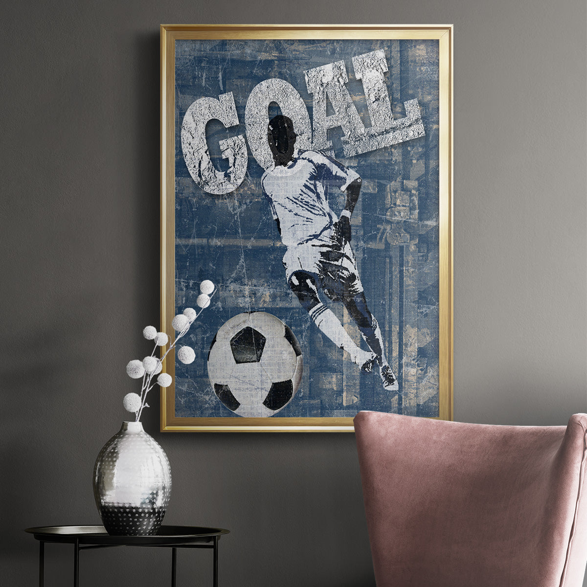 Goal Scorer - Modern Framed Canvas Print