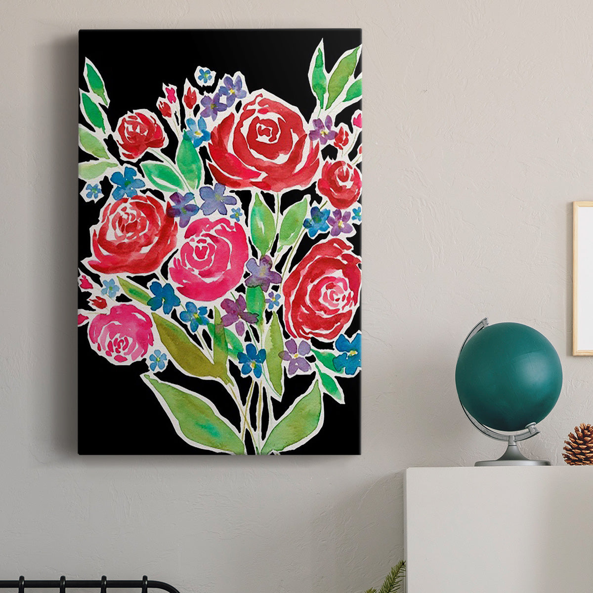 Floral Choir Bouquet - Canvas Art Print