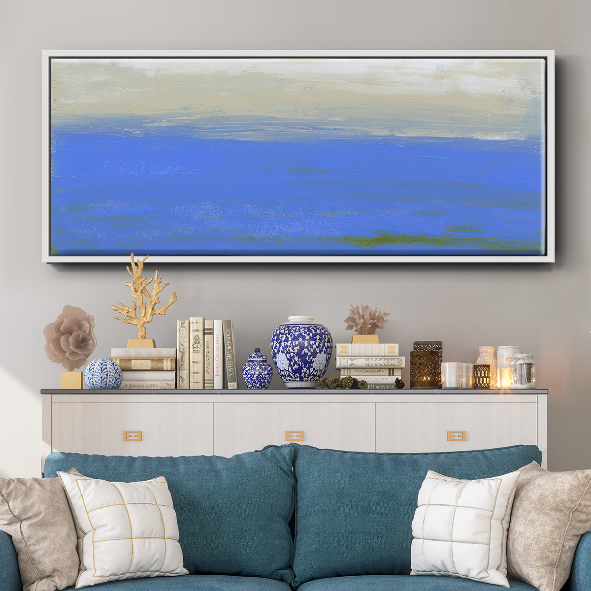 North Fork I - Floater Framed Canvas Print
