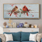 Cardinals in Winter - Floater Framed Canvas Print